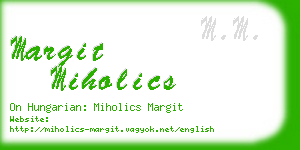 margit miholics business card